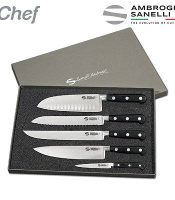 Gift box with 5 forged knives Chef Line